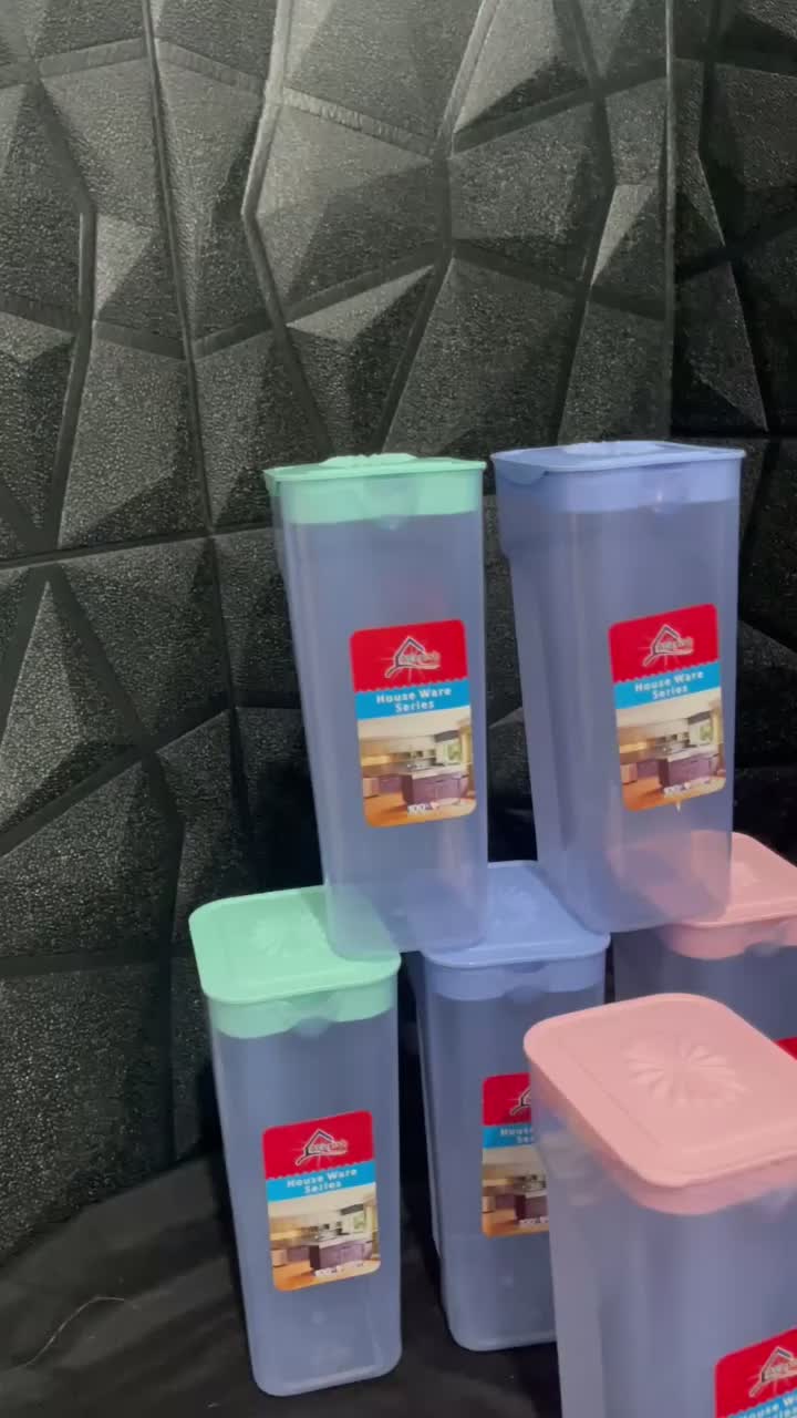 [ 3 pcs & 6 pcs ] Alexish Teko Air Minum Kulkas Plastik Botol Dispenser Kulkas Cool Pot Pitcher Utsuri Ceret Tempat Air Minum Mineral Water Jug Bpa Free Portable Drink Transparant Kitchenware