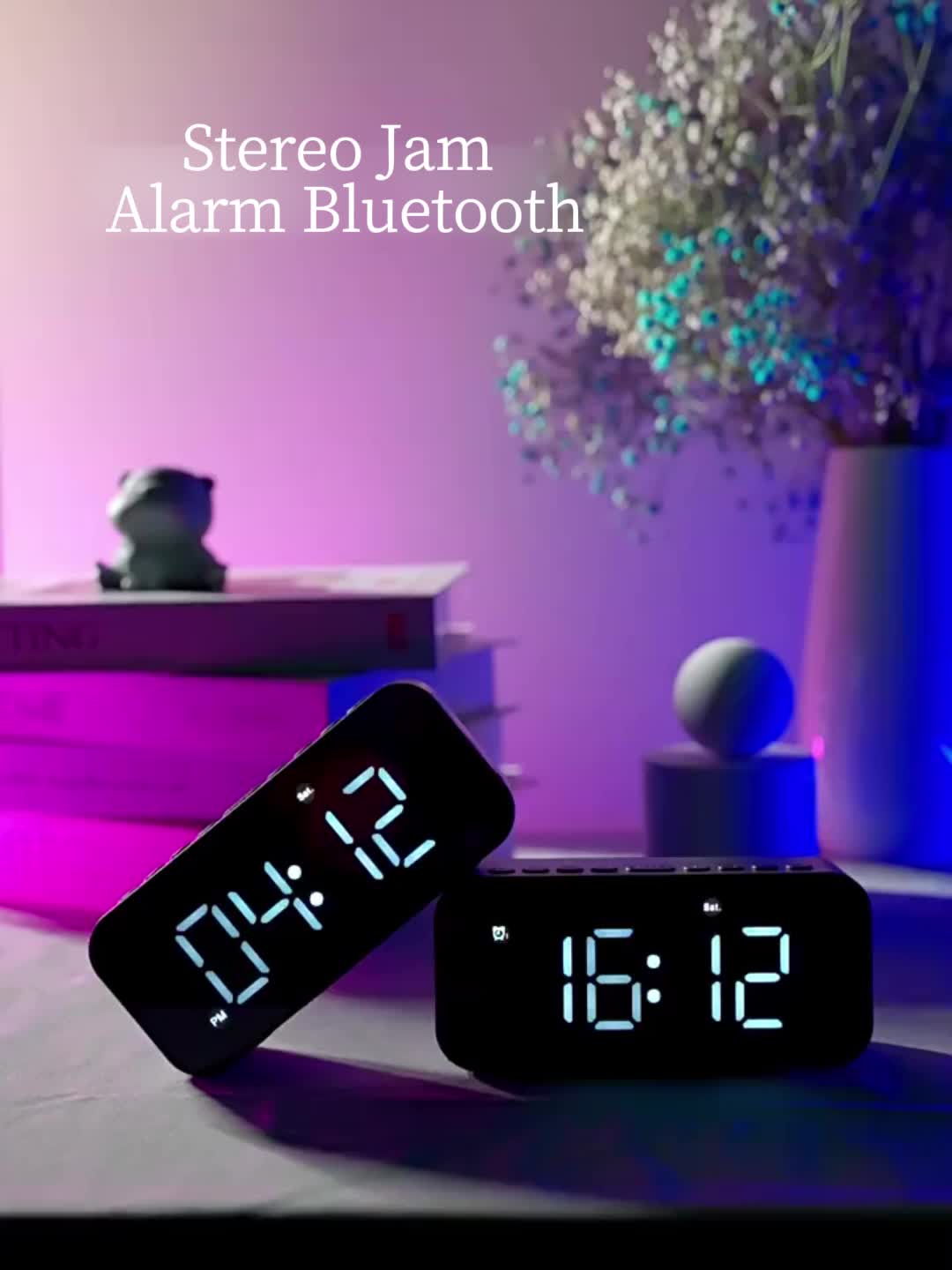 Speaker Bluetooth Portable Bass speaker Jam Alarm Clock LED Display Speaker Bluetooth Music Box Speaker - S16 100% real Speakers Wireless