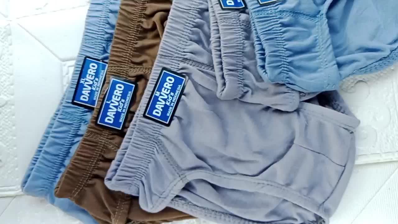6PCS CD Anak Cowok | Celana Dalam Anak Laki-laki / CD Davvero Kids Polos Fashion pakaian dalam 3-4 tahun