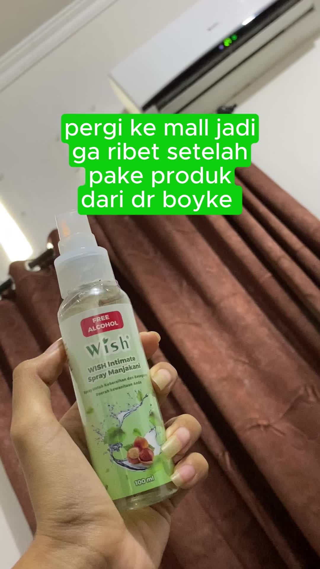 [NEW FORMULA] Wish Intimate Spray Manjakani Spray Perawatan Khusus Wanita Dr Boyke 100 mL