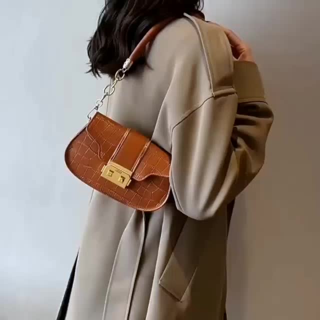 Tas selempang wanita/Tas bahu wanita/Clopper bag croco multifungsi kulit