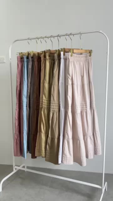 Rumi Poplin skirt By March | Ruffle skirt | Cutting A-line | Rok panjang wanita | Rok jumbo