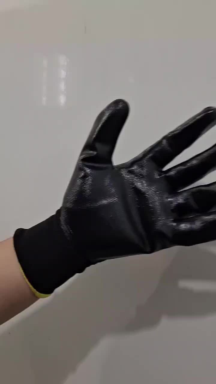 Safety Jogger Works SUPERPRO Sarung Tangan Keselamatan Poliester Nitrile Grip EN388:2003 Latex Free Lentur Ringan untuk Logistik Otomotif Perlindungan Maksimal Cengkeraman Superior Fleksibilitas Tinggi