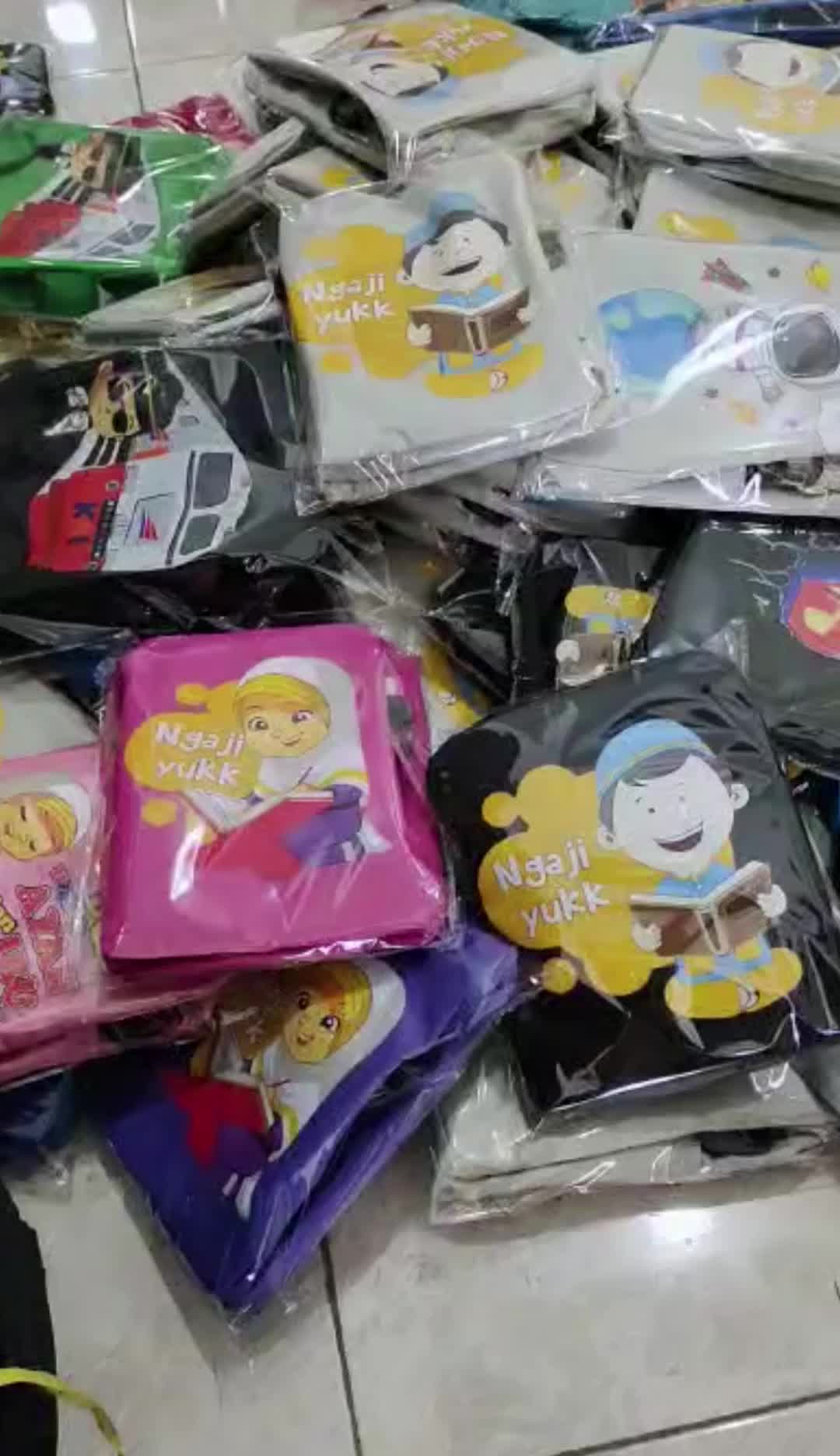 PVJ - Tas Selempang Anak Mengaji Muslim Laki laki dan Perempuan Gratis Nama Fashion A6