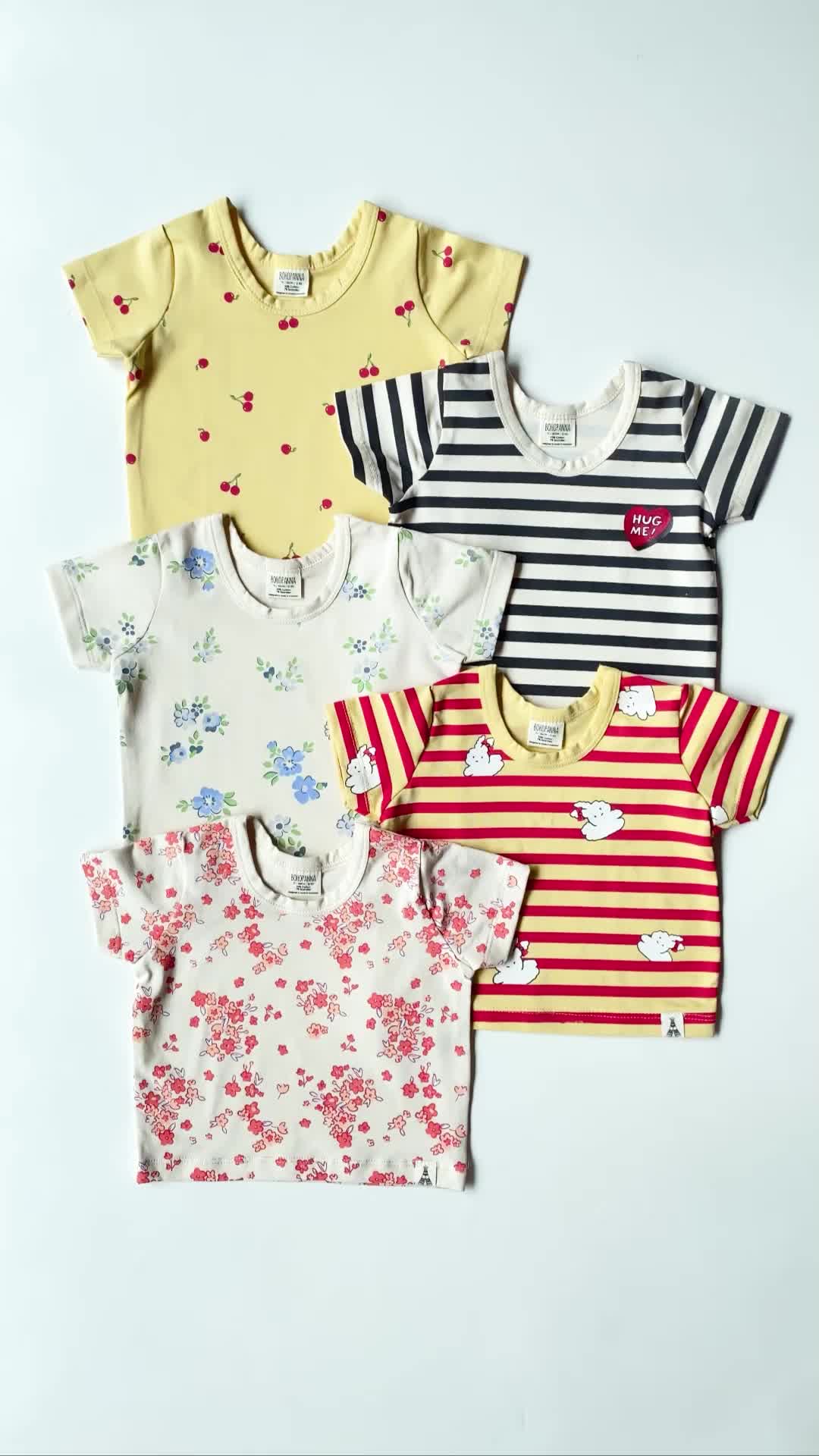 BOHOPANNA - PRINT CROP TOP 3.0 - CROP TOP ANAK - ATASAN ANAK PEREMPUAN - KAOS ANAK PEREMPUAN LUCU