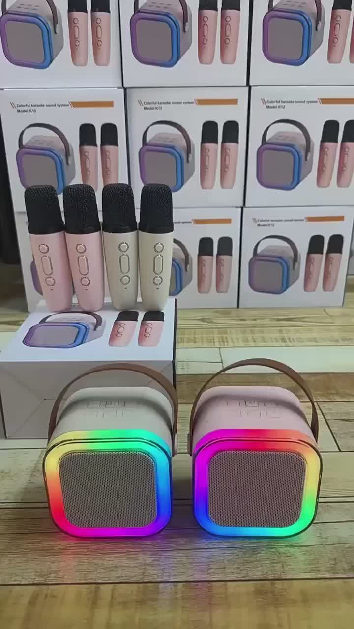 2024 Terbaru Speaker bluetooth 2Mic 1 karaoke HIFI Full Bass Stereo Bluetooth 5.3 Set speaker KTV rumah Mini