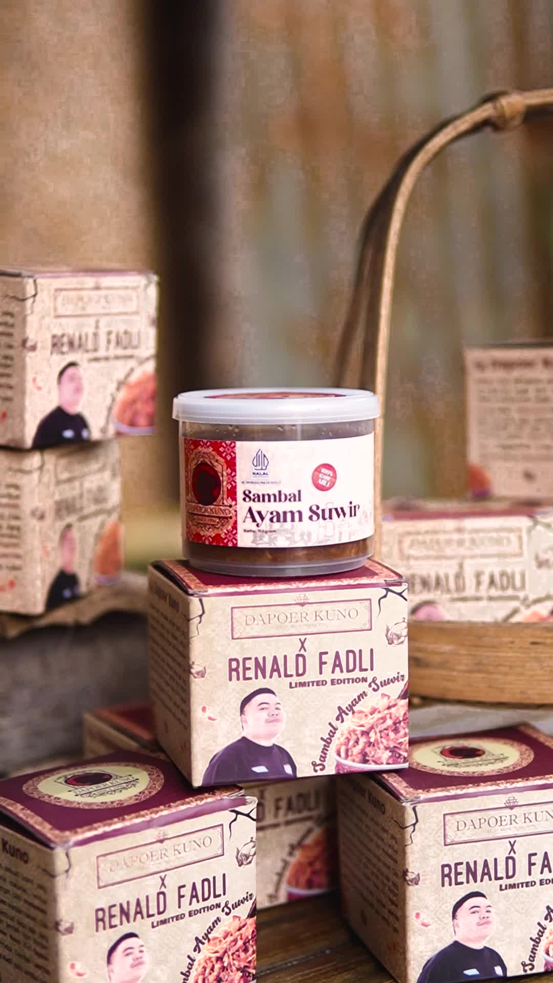 [Isi 5 Pcs] Sambal Ayam Suwir Dapoer Kuno X Renald Fadli [150gr x 5pcs]