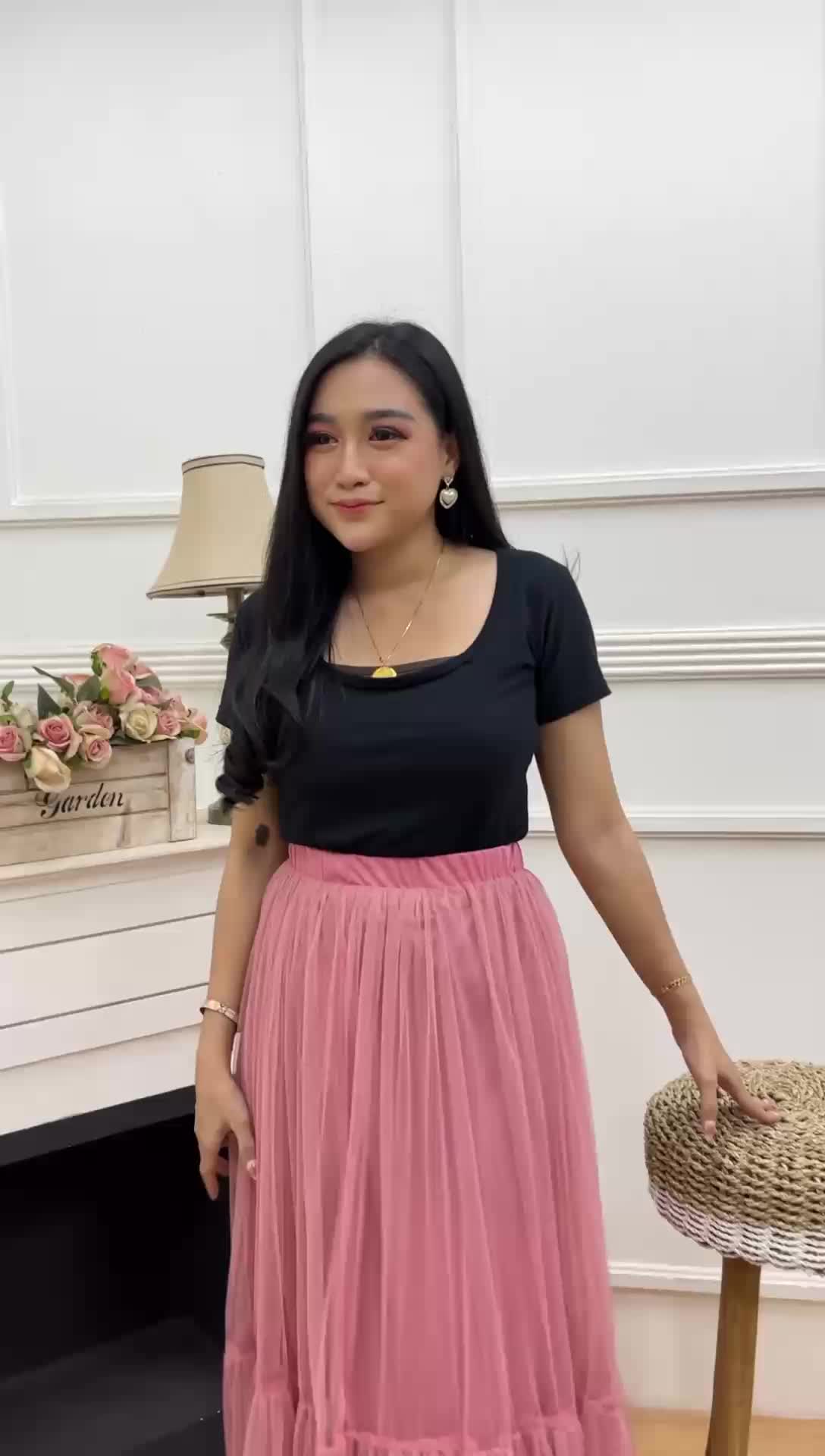 ROK PANJANG POLOS WANITA DEWASA REMPEL BAWAHAN TERBARU MAYUNG FURING TEBAL TIDAK NERAWANG MEWAH MURAH BERKUALITAS