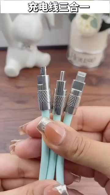 3in1 Kabel Data 120W Super Fast Charging 6A Micro Type C Ios Lightningg Kabel Data Silikon 120 Watt