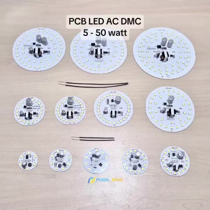 PCB LED AC DMC 5 7 9 12 15 18 20 25 30 40 50 Watt Lengkap PCB Lampu Led Mesin Lampu LED Putih Terang