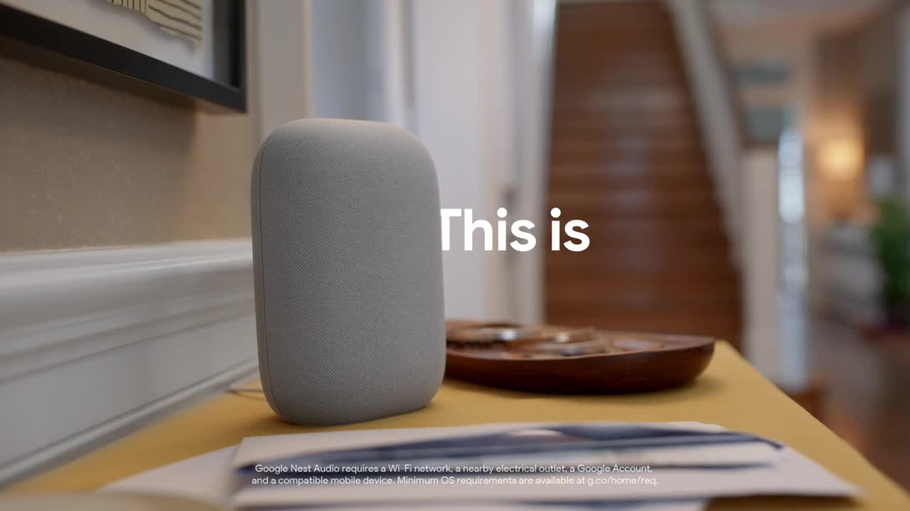 Original Google Nest Audio Home Smart Speaker wireless bluetooth BNIB
