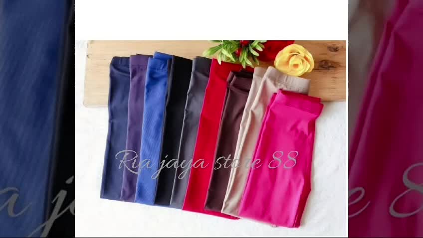 legging anak perempuan usia 2-12 tahun motif polos bahan spandex