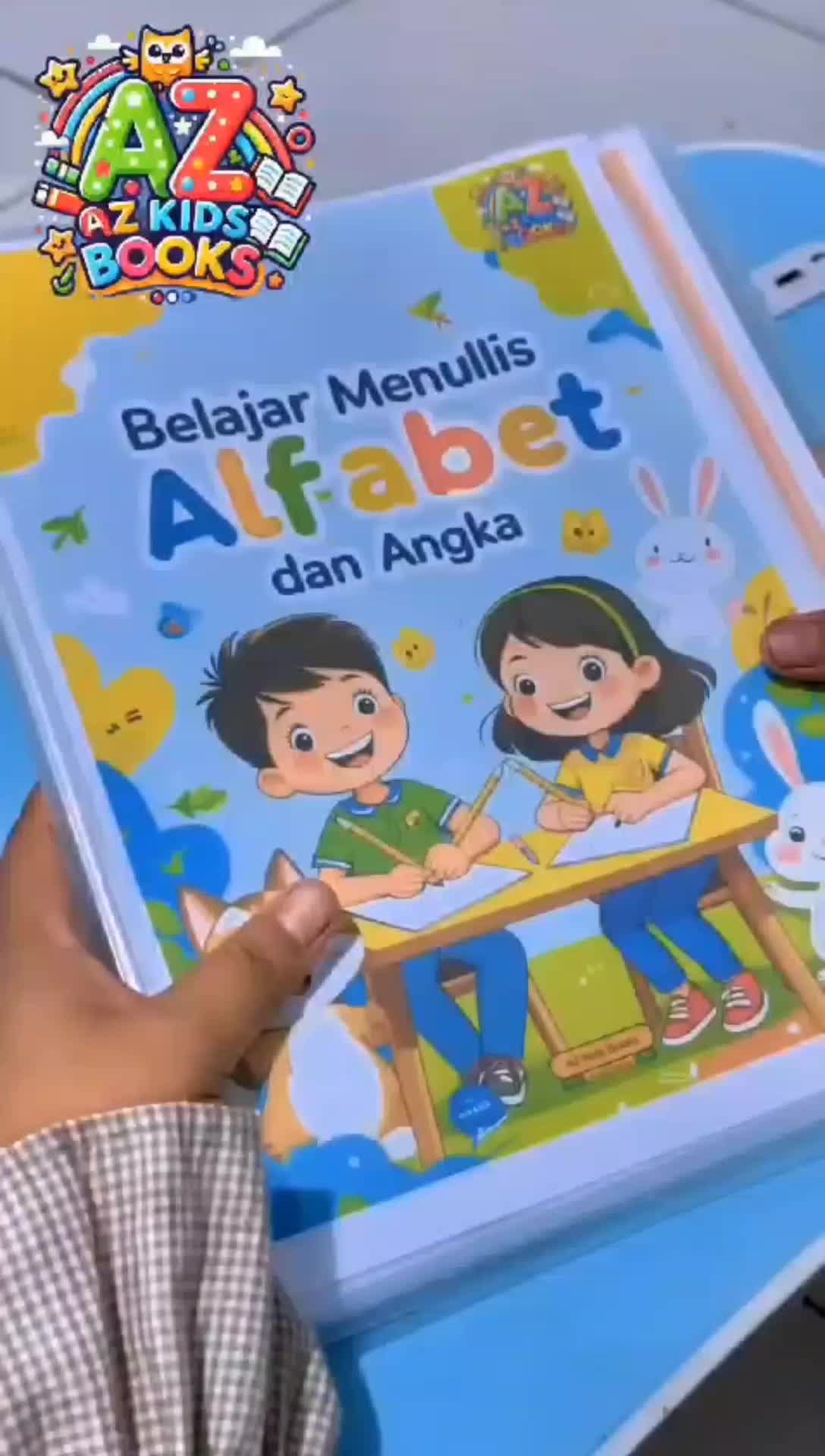 Buku Belajar Menulis Alfabet dan Angka Worksheet Anak usia 2 3 4 5 6 Tahun Pra TK PAUD SD Fun Learning Wipe and Clean Alat Edukasi aktivitas