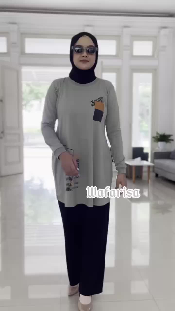 Atasan Wanita Power Tunik BO Size S M L XL XXL 3XL Bahan Kaos Katun Combed Aplikasi Sablon Premium Baju Jumbo Warna Maroon Mustard Sage Pink Black Lilac Blouse Lengan Panjang