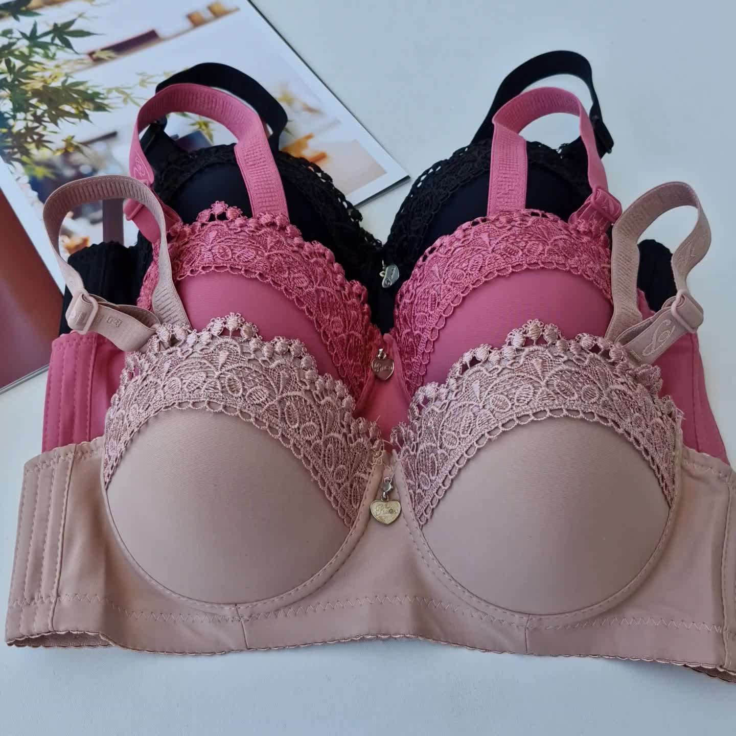 3 Pcs Piaoli BH Wanita Push Up & Kawat Gratis Cd Lembut Bahan Katun Adem Size 36-42 Cup B/Sedang Cocok untuk Remaja Berat Badan 45-70 kg
