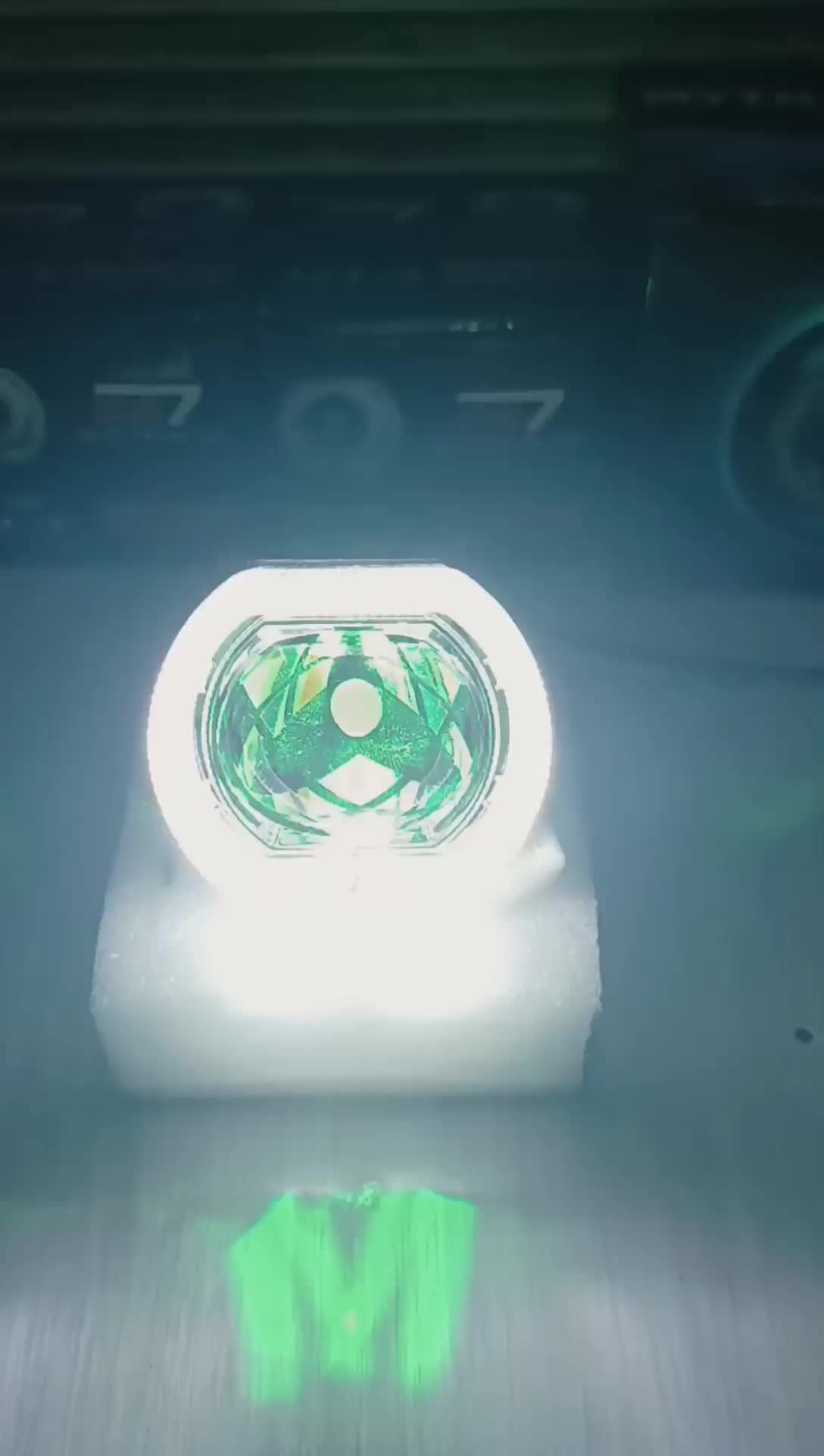 LAMPU UTAMA BILED SHARINGAN 2,5 INCHI ALA ALA BODY BLACK SENJA HIJAU Projie