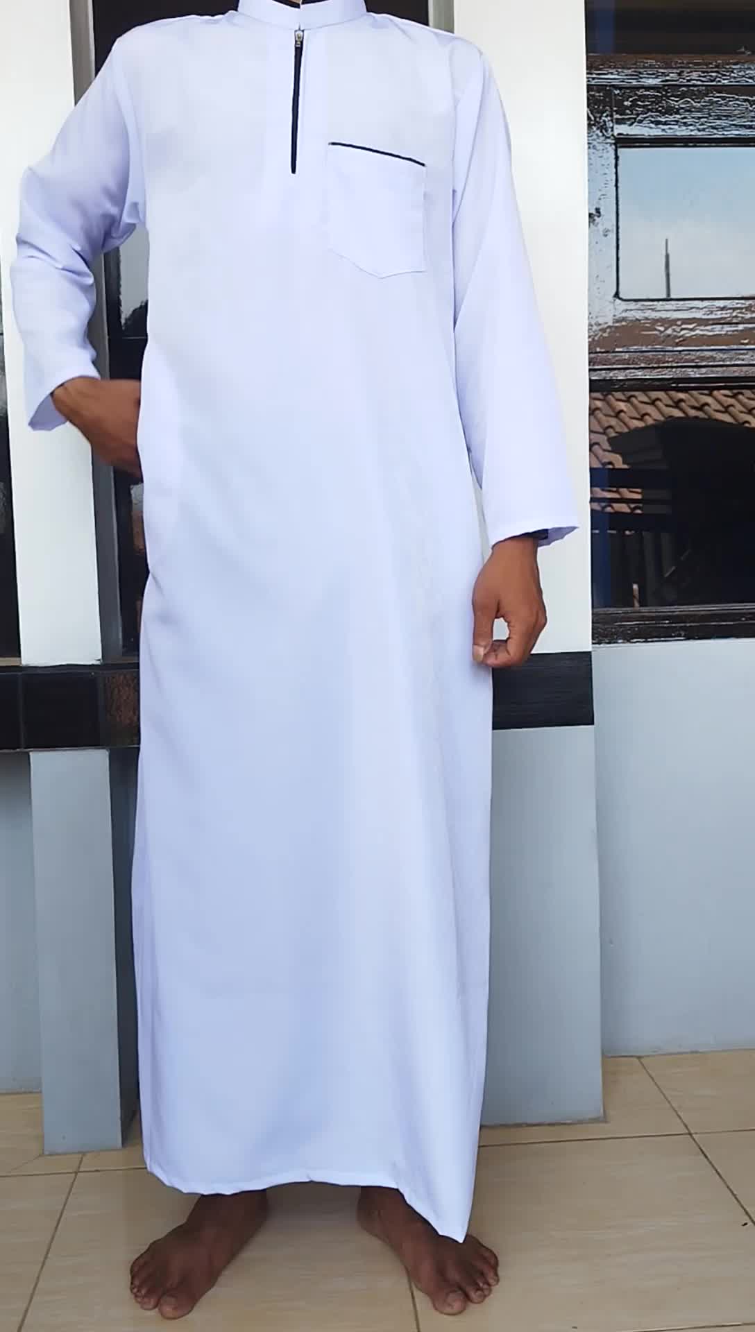 Jubah Anak Laki-Laki Baju Muslim Panjang 1-16 Tahun - Kantong Saku Bawah - Cowok, Kain, Tangan, Setelan, Koko, Peci, Motif, Katun