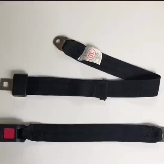 Sabuk Pengaman Mobil Adjustable Hitam Safety Seat Belt Car Seat Belt 128cm 2 Titik Universal