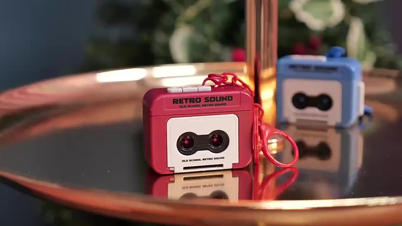 Gantungan Kunci Recorder Unik Karakter Lucu Gantungan Tas Bentuk Cassette Bisa Rekam Suara & Putar Musik