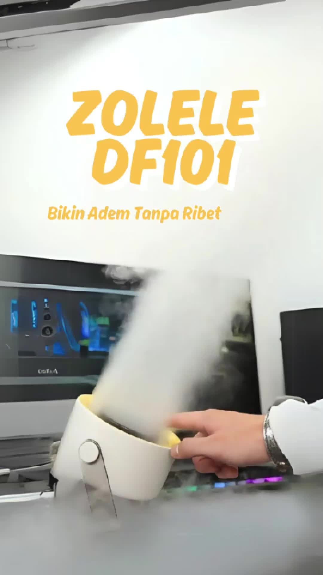 ZOLELE DF101 Kipas Angin Bisu Strong Wind 100 Gear Wind Speed Kipas Dinding LED Digital Display Adjustable Turbo kipas Meja