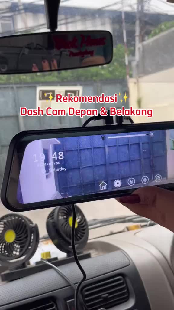 ALLIANCE Kamera Mobil 9.66 inci depan dan belakang Camera HD 1080P kaca spion ganda DVR perekam mengemudi lensa ganda Car Kendaraan