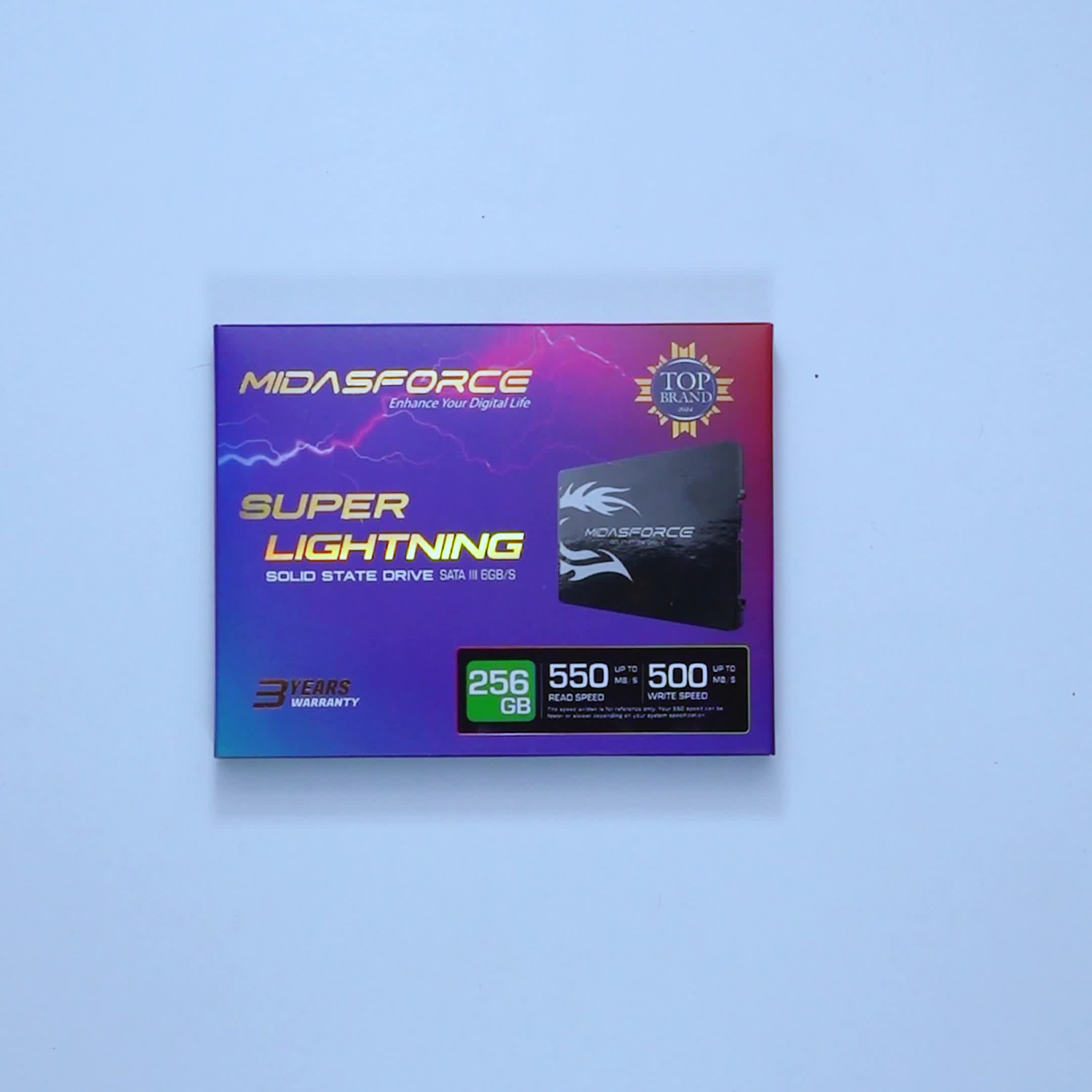 SSD 256GB Midasforce Superlightning SATA 3 6GB/s untuk Laptop dan PC SATA III Internal Storage pengganti Hdd ssd  laptop