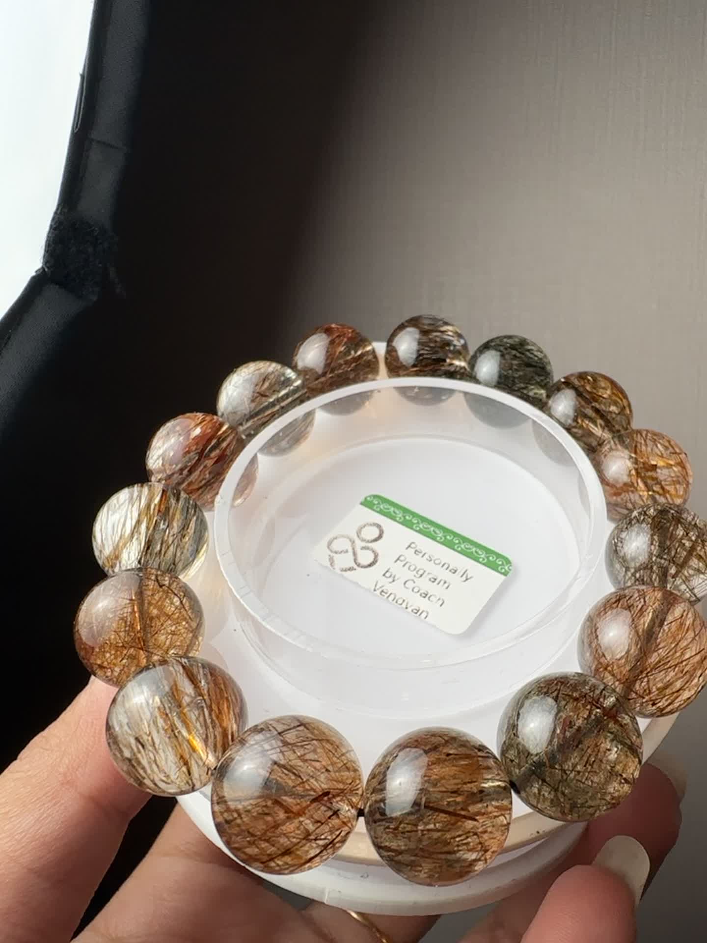 HVQ gelang Black Gold Rutile Wealth Manifestor