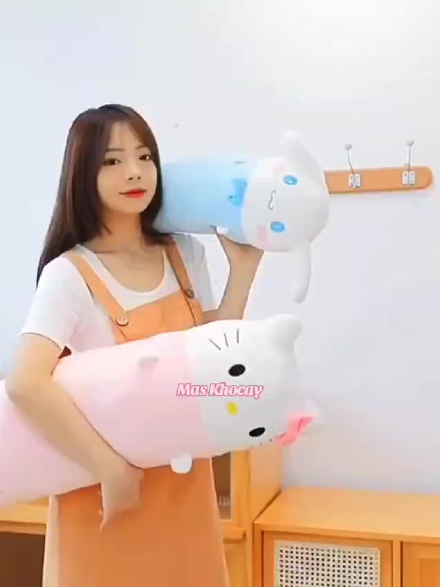 Boneka guling karakter JUMBO pakai resleting bahan yelvo premium Dolls Toys