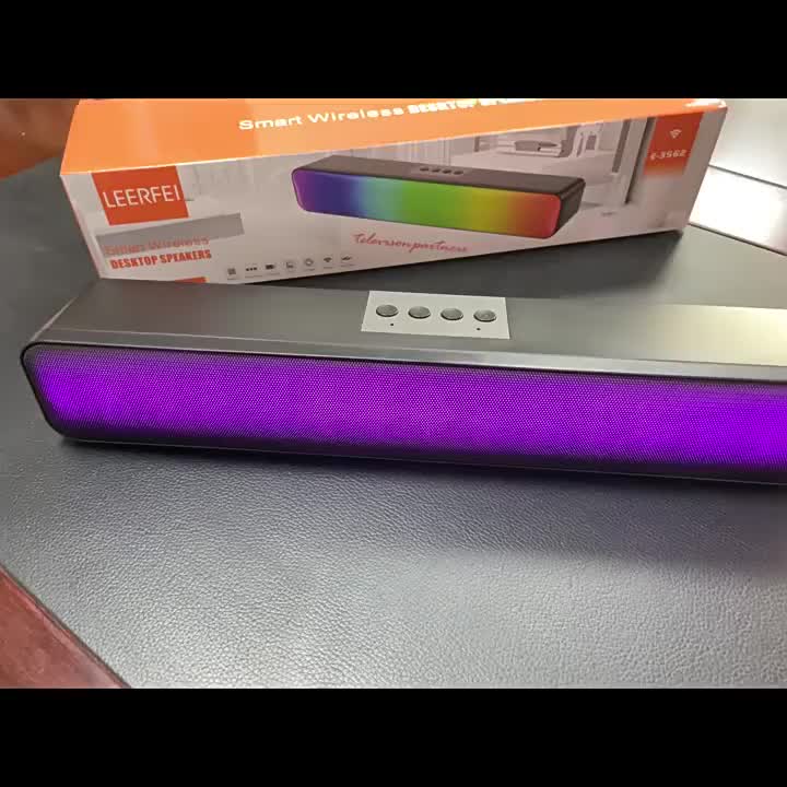 40CM Long Speaker Bluetooth Speaker Soundbar RGB Smart Lamp Touch Mini led HiFi Portable Wireless Speaker 5 Colors LED Light Computer TV Phone TF Multifunction 5.3 Bluetooth Speaker Bass