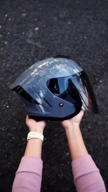 [ Spesial Rombongan Nyeni SAMPITAK ] Helm JS ARMOR Solid Black Glossy - Half Face SNI