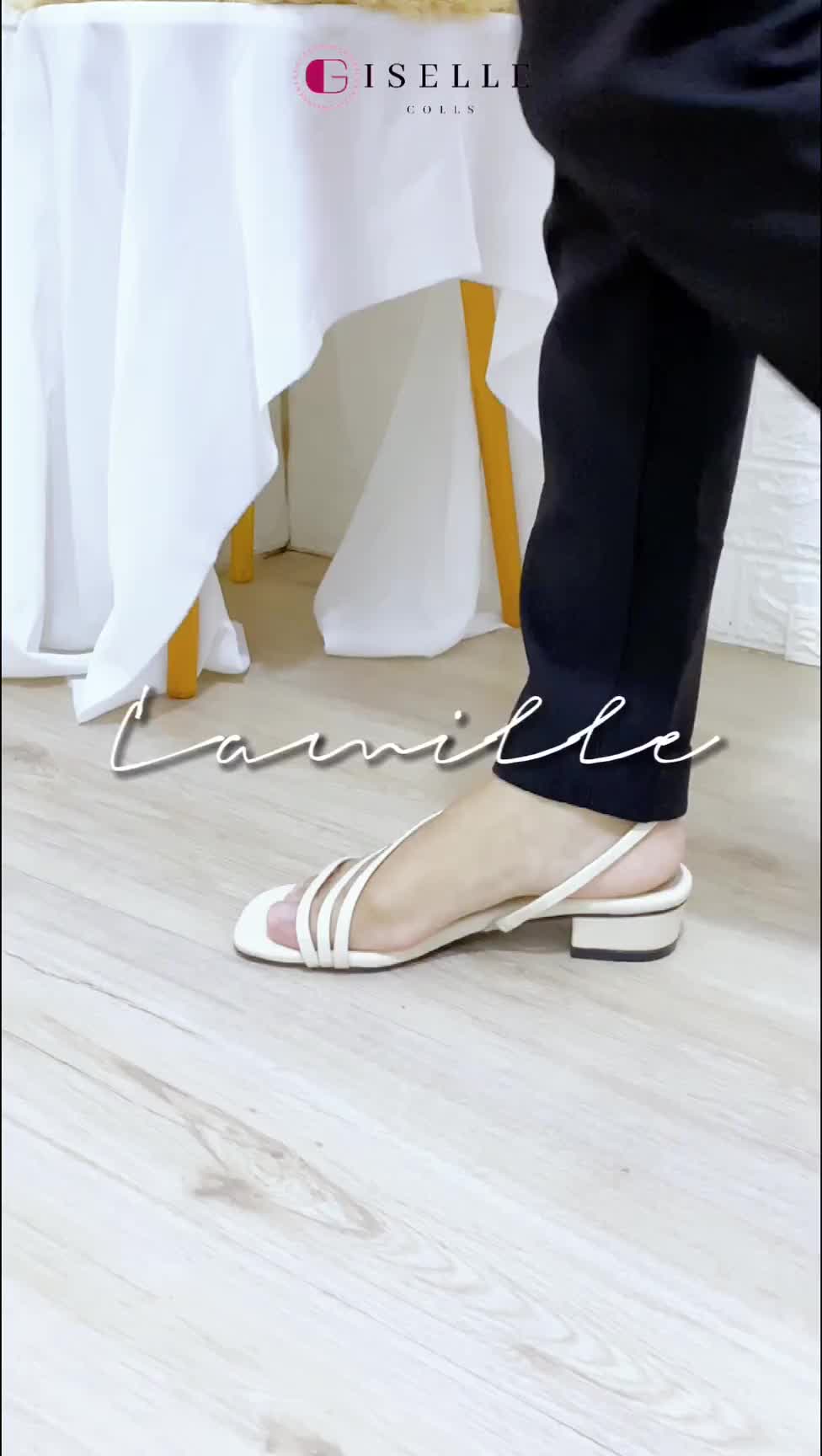 Giselle Colls - Camille Sandal Heels Wanita 3 cm