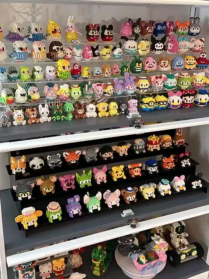 Mainan Anak induk Mainan DIY karakter kartun Sanrio kuromi Nano Brick