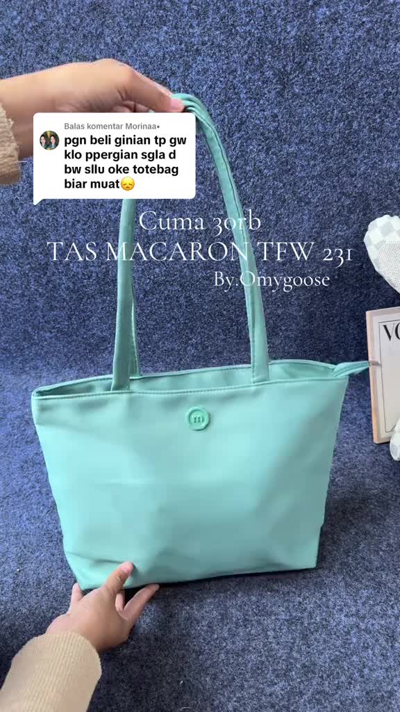 OMYGOOSE TAS MACARON BESAR HANDBAG WANITA / TAS TENTENG WANITA / TAS TANGAN WANITA / TAS BAHU TOTEBAG WANITA / TFW 0231-1