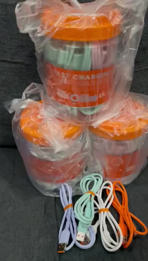 [ OLIKE ]- Kabel Data Olike D306M / D306C / D306L Fast Charging Micro Type C Iphone 1 Toples Isi 20 Pcs Original Kabel Data Fast Charging Olike Kabel Data Sekelas Robot Kabel Data Bulat Warna Warni Charger Panjang