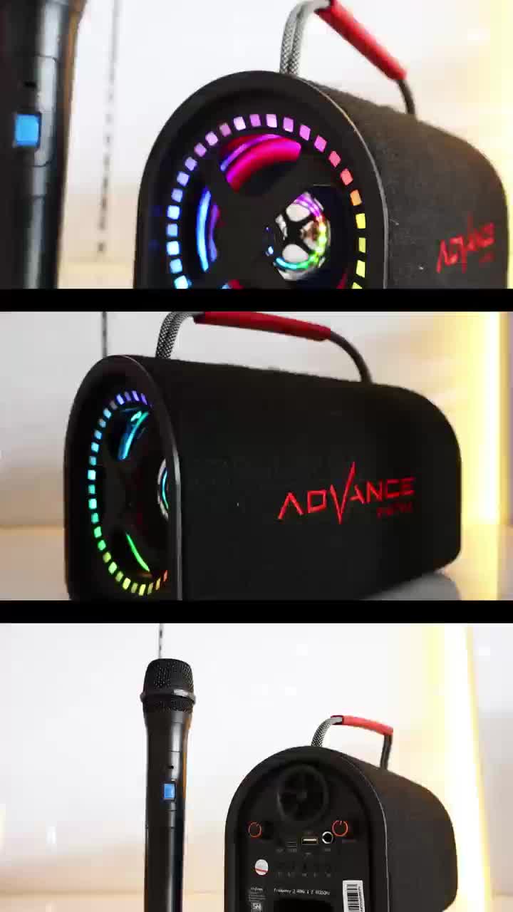【COD】Advance Speaker Bluetooth (Dapat dihubungkan ke mobil)Karaoke Portable Multimedia Speaker Subwoofer System Speaker Motor +mic wireless KS615 mick  araoke Bass