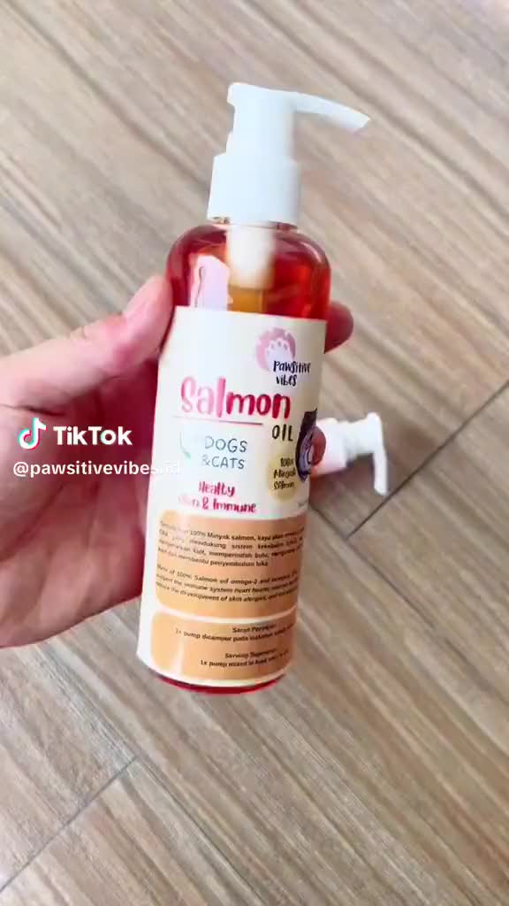 Pawsitive Vibes Bundling Grooming Minyak Salmon Murni 100% untuk Anjin