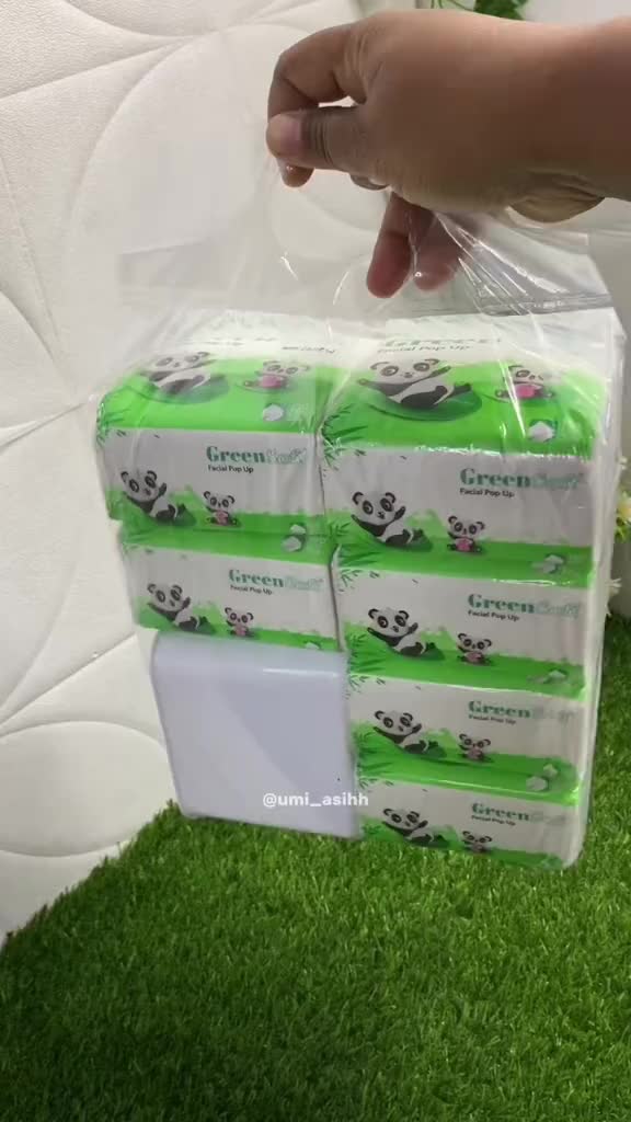 PROMO TISU (DAPAT 6 +FREE KOTAK TISU 1) - Tissue Greensoft Pop Up 130 Sheets 2 Ply | TISU WAJAH