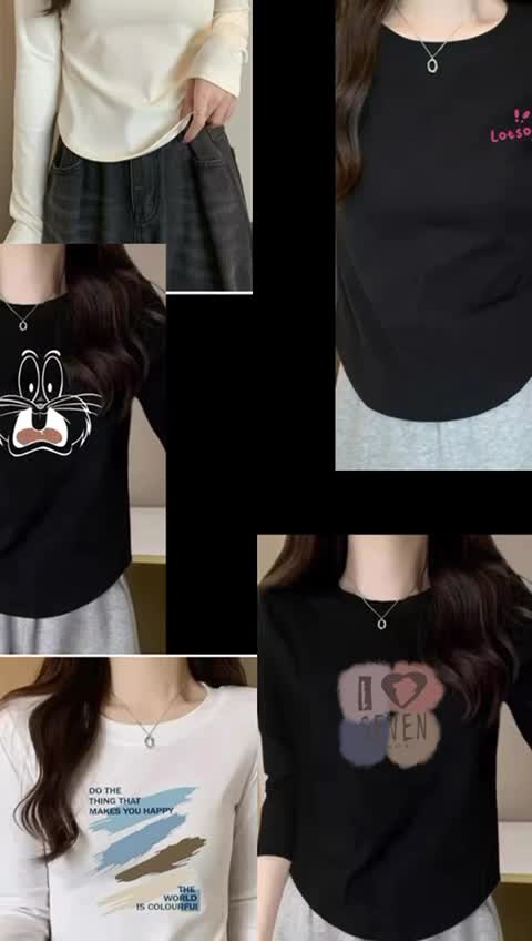 Baju Oblong Wanita Lengn Panjng/Bahan Spandek Distro Printing Premium/Lengan Panjang/Atasan /Baju Kasual//T-shirt
