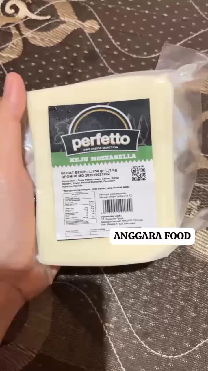 Keju Mozzarella Perfetto Asli 200gr Lumer Enak Halal Cheese Isian Corndog Nashville Mozarella Bahan moza Pizza Burger