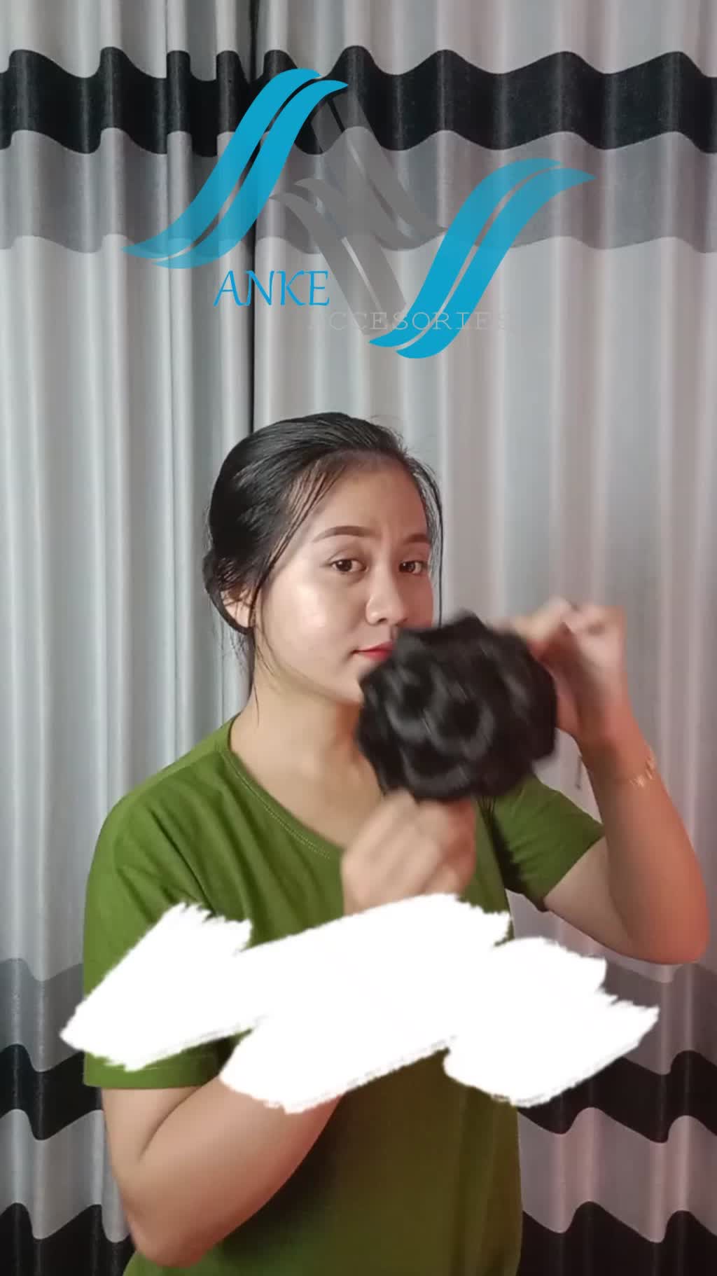 jepit jamur model keong / jepit keong / jamur keong scrunchie levia jepun