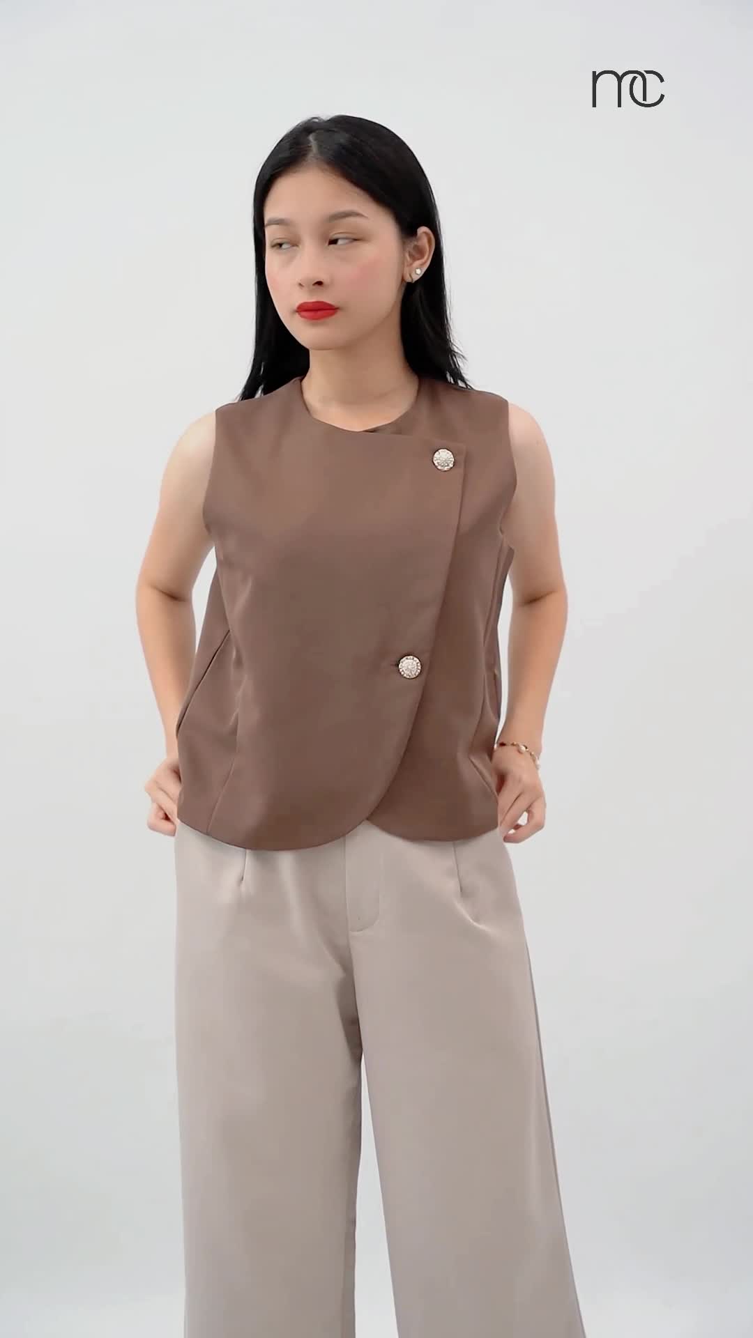 Michael's Collection - Birkin Top (Top Vest with Double Button)