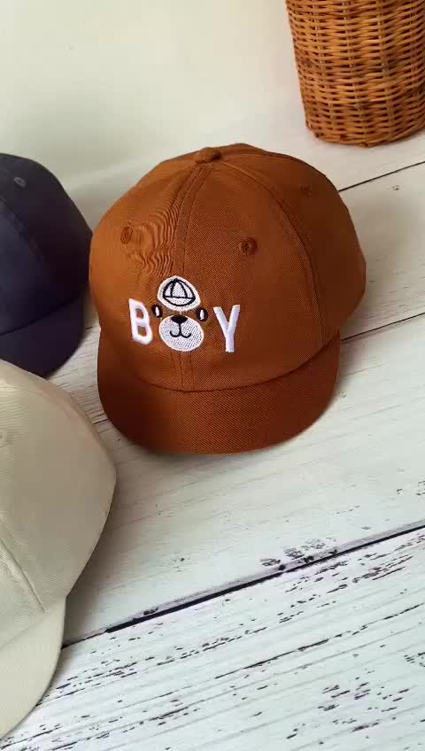 6 bulan - 3 tahun | Topi Baseball Anak Fashion Model BOY Kualitas Premium Bordir Boy Bear Sinpen Bayi