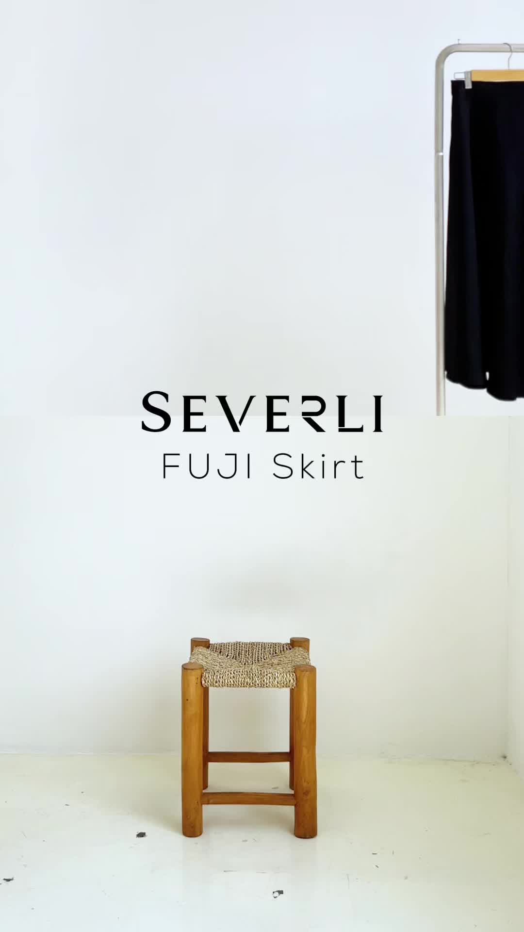 Severli FUJI Midi Maxi Skirt | Rok Kerja | Rok Wanita Korean Style Formal Casual | Rok High Waist Flowy Tebal Pinggang Karet Panjang