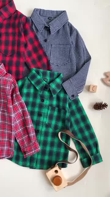Paket Hemat 3pcs Kemeja Flanel Anak Lengan Panjang Premium Motif Kotak-Kotak Bahan Berkualitas Tinggi untuk Usia 3-13 Tahun Fashion Kids