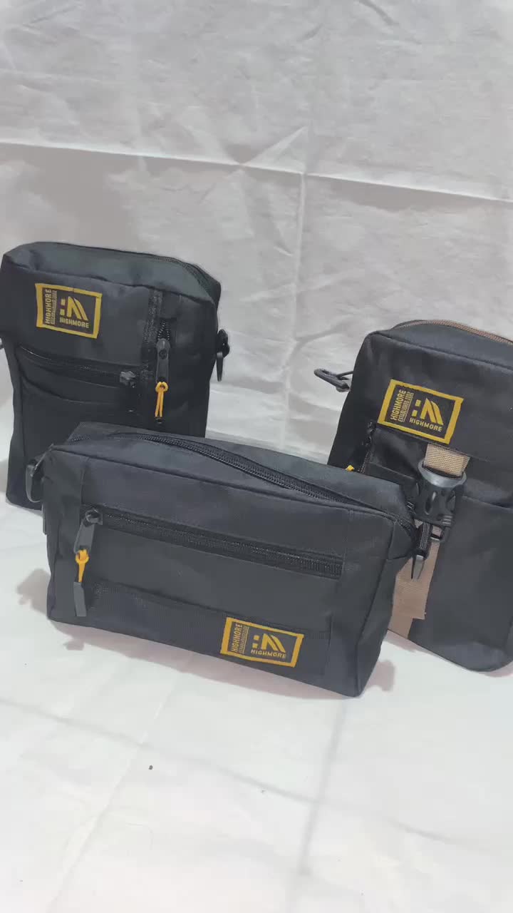 [BELI 1 DAPAT 3] Tas Selempang Pria Casual Slingbag Elegan Korea Hitam Cowok - Hemat Hingga 3 Tas!