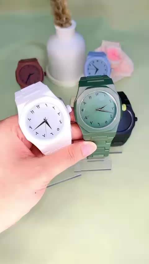 Jam Tangan Pria Wanita Slate Edition Simpel, Stylish, Strap Full Polycarbonate Premium Angka Arabic