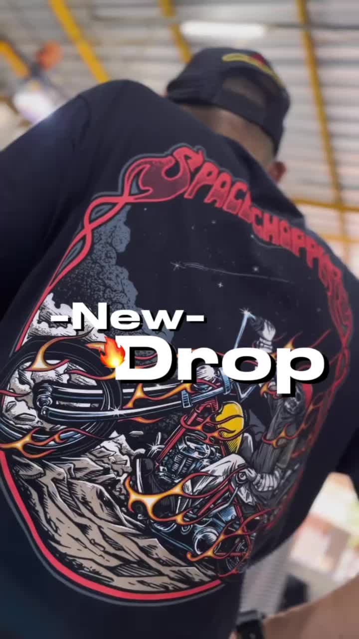 seven speed kaos lengan pendek pria SPACE CHOPPER Hitam Keren Regular Fit Kain Katun Combed 24s Sablon Plastcharge Size M-XXL