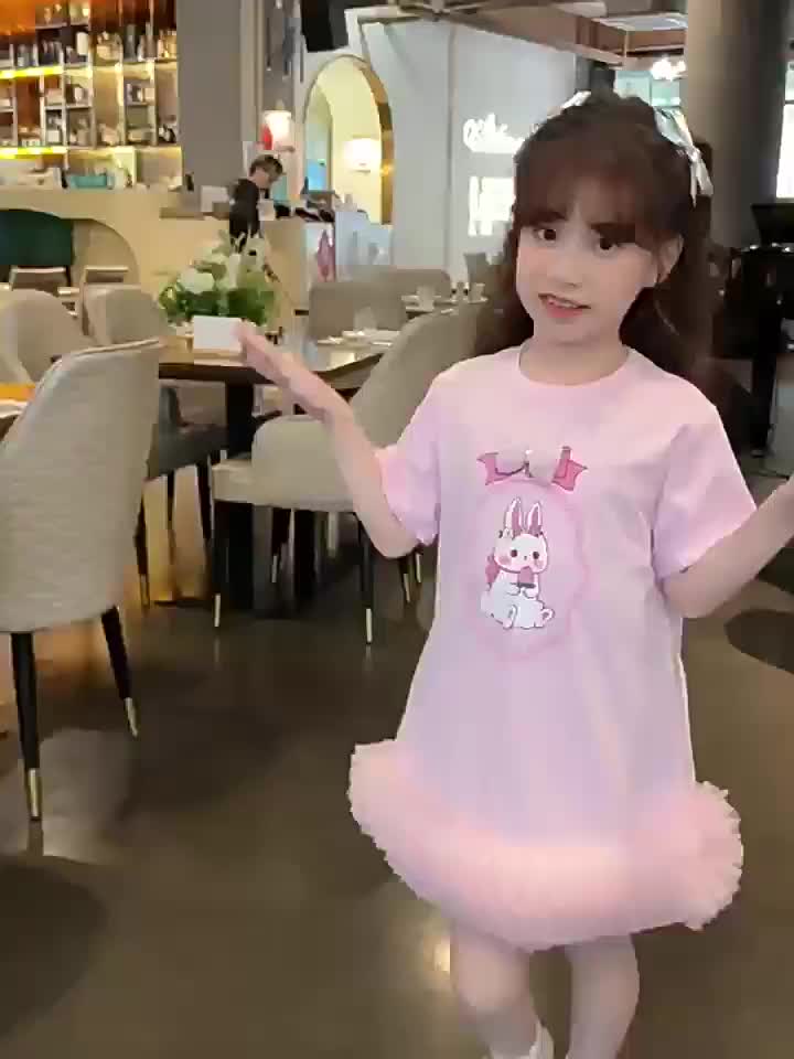Twinkle Margie Dress Gaun Kelinci Import Rok Model Gaun Lucu Anak Perempuan Baju Jalan Pita Timbul Motif Fashion