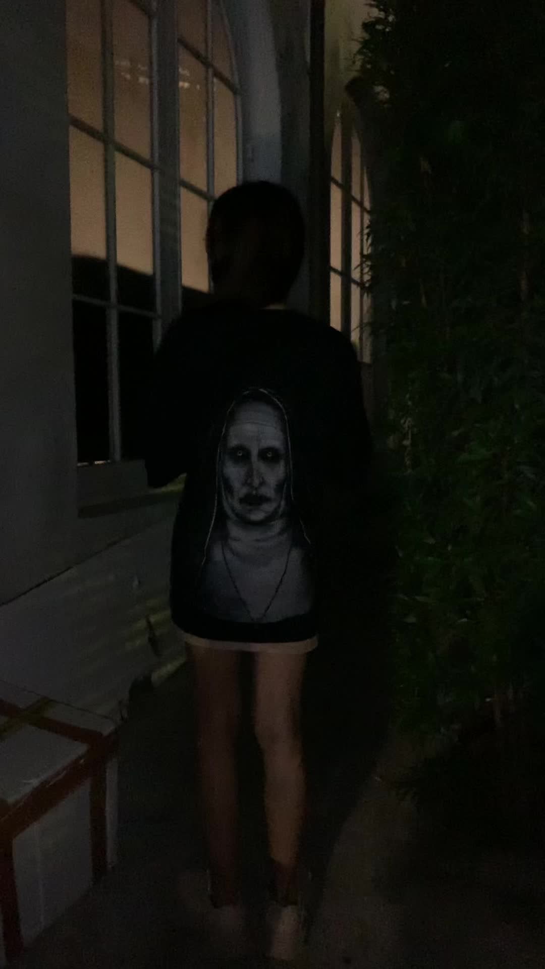 OVERSIZED T-Shirt GVRL " THE NUN " | Kaos Oversize Unisex | Cotton Combat 24s Tebal | Baju Distro Hitam Pria Dan Wanita Valak Viral | Kain Combed Sablon DTF Lembut