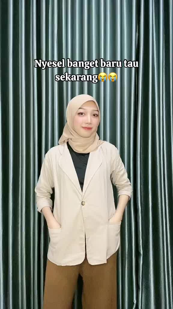 Baju Atasan BLAZER Panjang KATUN LINEN RAMI KOREAN STYLE - ROMANCE BLAZER - BLAZER Kerja CASUAL KOREAN - OUTER WANITA Cream Fit